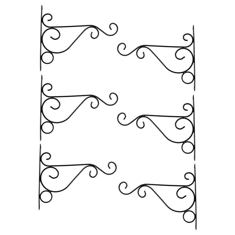 6-pack Baroque Style Plants Hanging Bracket Patio Lawn Hanger Rack Wall Hook