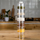 6Pcs/Set Spice Jar Pepper Shaker Box Spice Tower Herb & Spice Tools Transpa