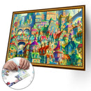 1000pcs DIY Crowded House Puzzle Educational Learning Assembling Toys Craft A