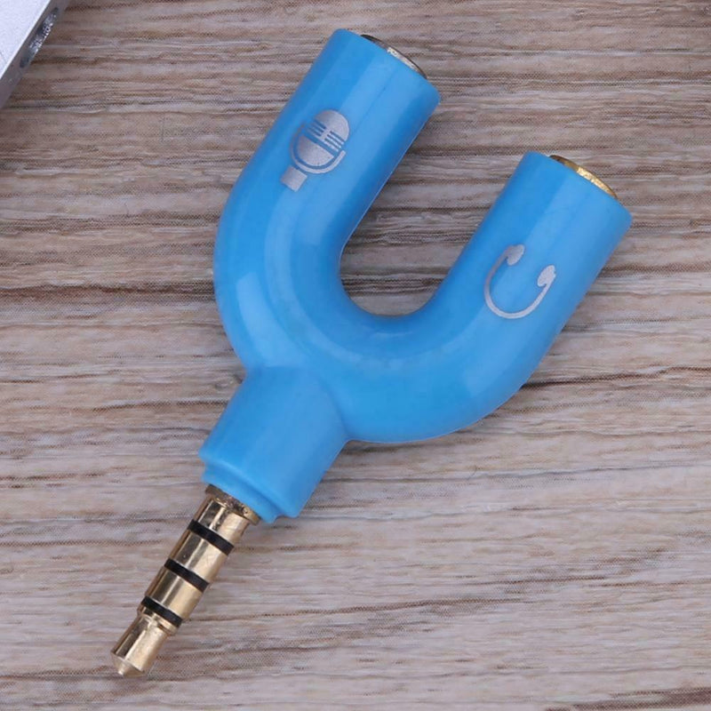 3.5mm Stereo Audio Jack Earphone Headphone 2 Way U Splitter Adapter