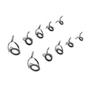 10pcs Fishing Rod Guides Ring Rod Repair Kit Ceramic Ring Top Tips