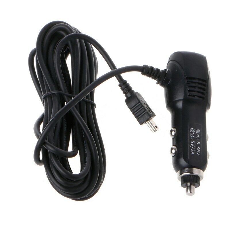 Mini USB Port 5V 2A Car Charger Adapter For Car DVR Vehicle Charging &3.5m Cable