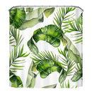 Tropical Plants Waterproof Shower Curtain Bathroom Shower Curtain Leaves Pr