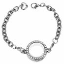 HOT Magnetic Living Memory Locket Bracelet Chain Fit Floating Charms, Gun b