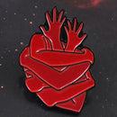 Creative Heart Shaped Badges Brooch Halloween Backpack Pins Jewelry Gift A