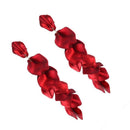 Long Rose Petals Dangle Earrings Rose Tassel Earrings Acrylic Flower EarringD5R1