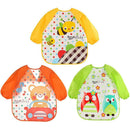 Cartoon Baby Bib Waterproof Colored Infant Long Sleeve Apron Coverall Smock