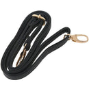 Women's PU Leather adjustable Messenger Bag strap Black V4A8