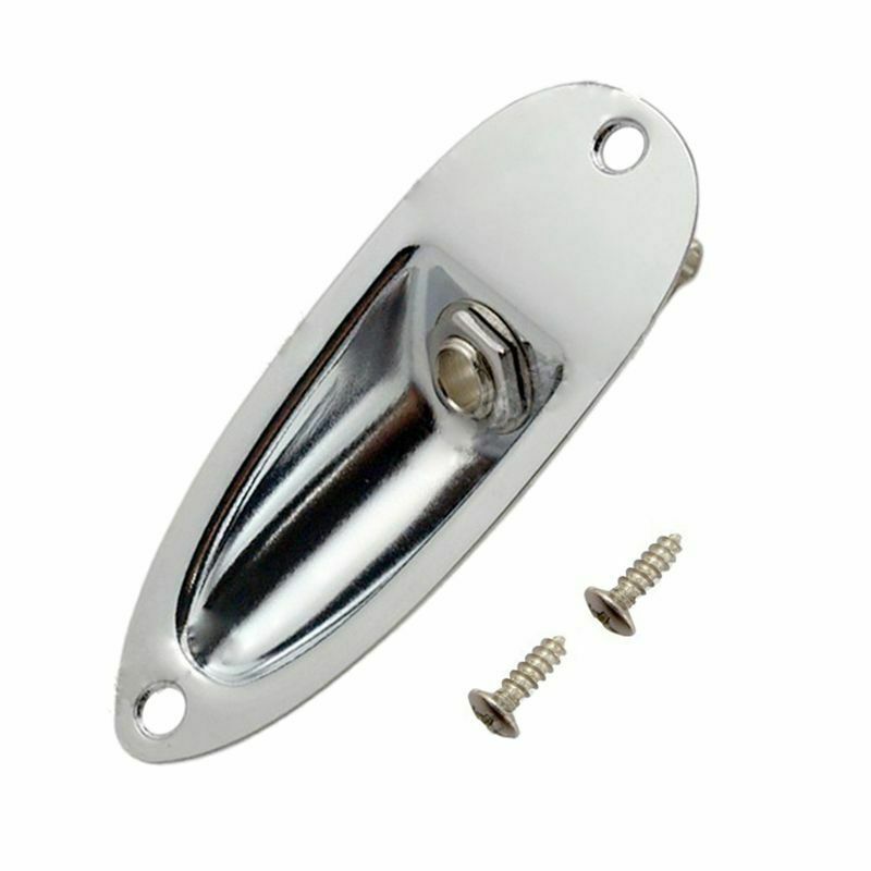 A0073 1 Piece Loaded Jack Socket Plate & Screws for Fender Strat Replacemen