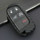 Carbon Fiber Key Fob Chain For Jeep Dodge Chrysler Accessories Cover Cas DQL