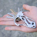 Hiking Camping Key Holder Keychain Clip Tool Screwdriver Wrench Carabiner