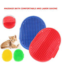 Dog Cat Bath Brush Rubber Glove Hair Fur Grooming Massage Pets Supplies