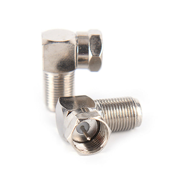 5X Right Angle 90 Degree Coaxial Connector F Male To F Female Adapter RG6 RG5 LJ