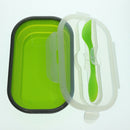 Silicone Lunch Box Portable Foldable Food Storage Container Green