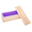 2PCS Silicone Soap Molds Kit Wood Box for Handmade Soap Cake Making 42oz