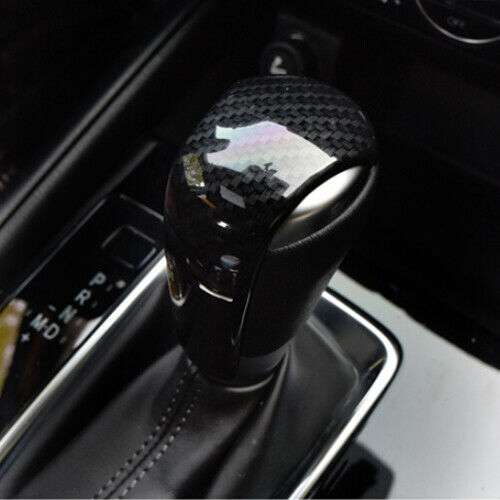 Carbon Fiber Car Gear Shift Knob Control Panel Gear Head Frame Cover Trim S
