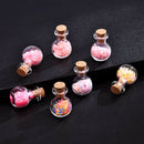 10x Small Bottle Tiny Clear Empty Wishing Glass  Vial With Cork Stopper H=3cm