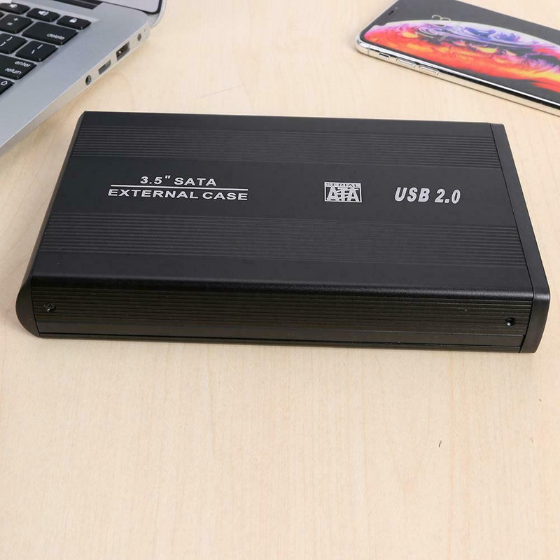 3.5 inch USB 2.0 to SATA Port SSD Hard Drive Enclosure 480Mbps HDD Case