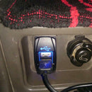 Car Auto Truck Boat Blue LED 12V&24V Dual USB Charger Backlit UTV Rocker KIO