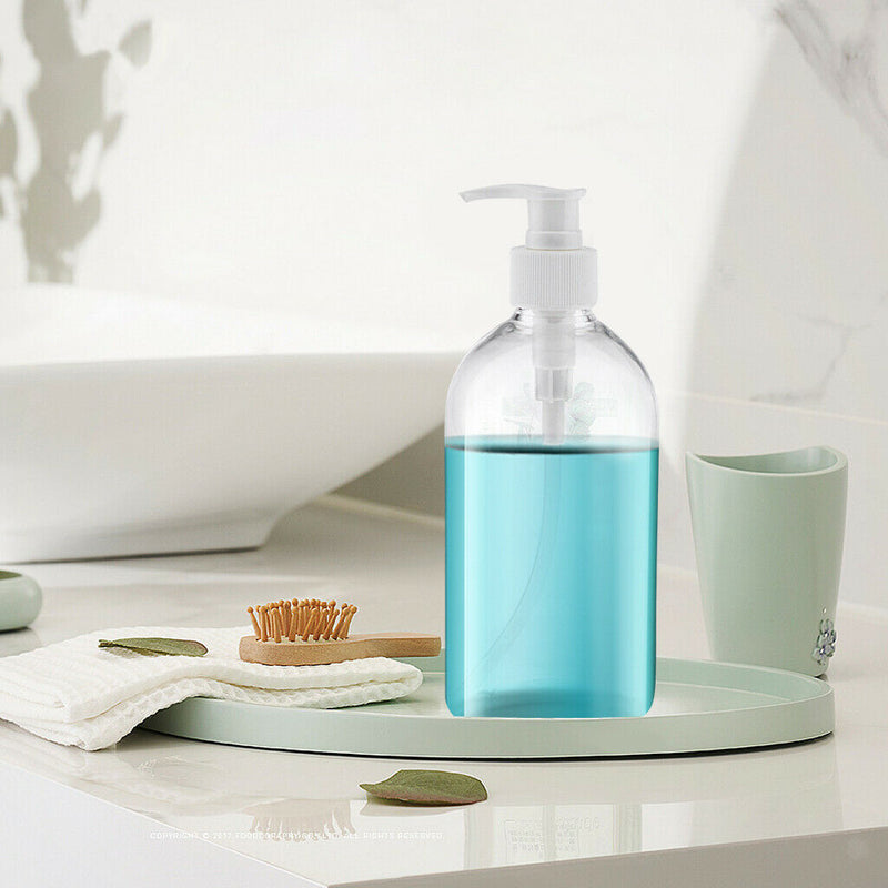 2pcs Large Lotion Bottles Travel Shampoo Containers Pump Refillable Bottles