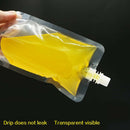 1X(100 Pcs Stand-Up Plastic Drink Bag Spout Pouch For Beverage Liquid Juice