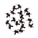 20 Pcs 0.5A DC 50V 3 Solder Lug Pin 2Position SPDT 1P2T Mini Panel Slide Switch