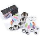 10pcs Measuring Spoons Tea Coffee Measure Cooking Scoops + Cups Teaspoon Utensil