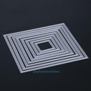 8pcs Square Cutting Dies Stencils DIY Embossing Scrapbook Paper Card Album Decor