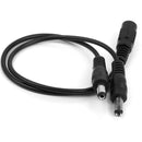 2pcs Dc 5.5 X 2.1 mm 1 plug to 2 plug adapter Power cable adapter N5C5