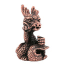 2Pcs Copper Chinese Twelve Zodiac Incense Stick Stand Burner Snakes &Dragon