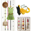 Straps Hanger Adjustable Over Door Hat Bag Clothes Rack Holder Organizer 6 Hooks