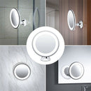 10X Magnifying Makeup Vanity Mirror Portable with LED Light Suction Cup 360 G7M4