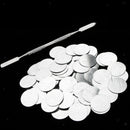 Magideal 100Pcs Metal Stickers Tin Pans For  Makeup Palettes Sptula