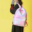 Gradient Women Waterproof Backpacks Girls Travel Big Capacity Shoulder Bags