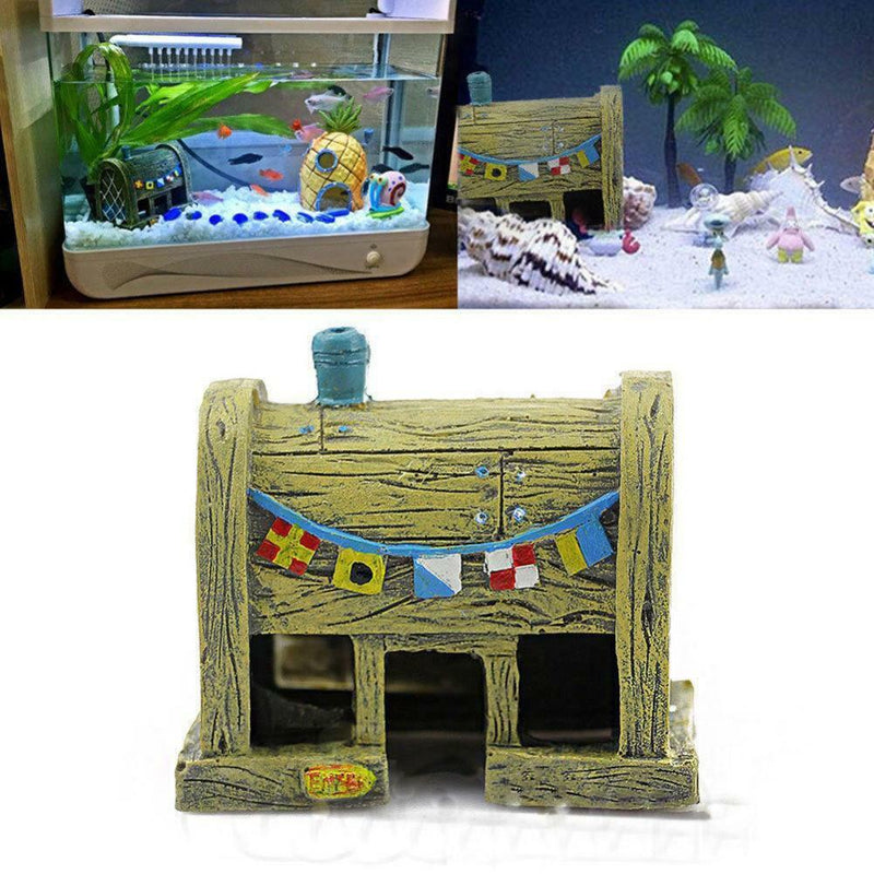 Funny Castle House Fish Tank Aquarium Landscaping Underwater Ornament Decor