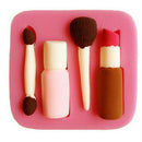 2 pcs Makeup Fondant Mould Lipstick Cake Decor Icing Sugarcraft Silicone