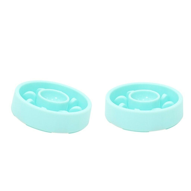 2x Pet Dog Feeder Pet Dog Durable Anti-Gulping Feeding Bowls For Dogs Cat