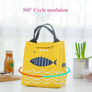 Lunch Bag For Kids Women Cartoon Fish Keep Warm Food Bag Portable Lunch Box