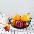Creative Wire Fruit Dish Basket Bowl, Modern Large Black Decorative Table C