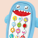 Infants Shark Music Phone Toys Lights Music Play and Learn 6+ Months blue