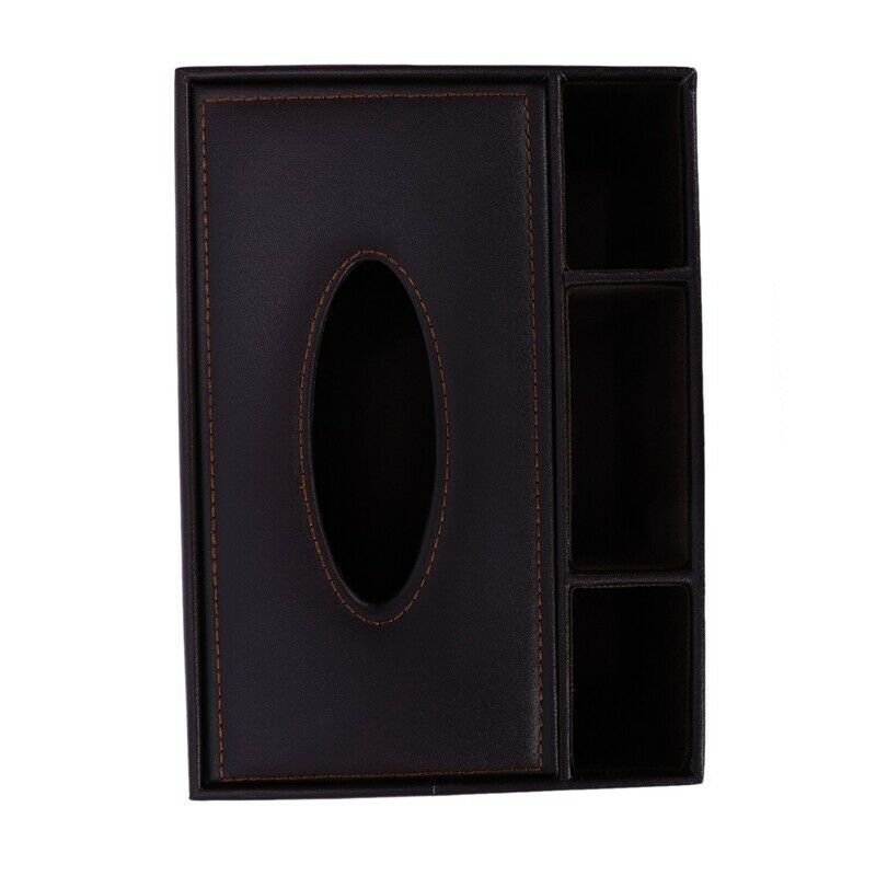 Rectangular Remote Control Tissue Box Ultifunction PU Leather Pen Pencil RemS5W9
