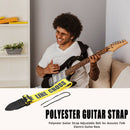 Guitar Strap Belt for Acoustic Electric Guitar Instrument Parts (Yellow) A
