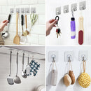 10x Powerful Wall Hook, Heavy Duty Adhesive Hooks(11 lb Max) Reusable Seamless