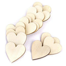 50pcs 30mm wood heart decorations for DIY decoration S4E5