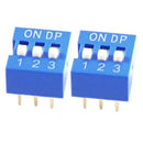 10 Pcs Blue Double Row 6 Pin 3 Positions 2.54mm Pitch DIP Switches L1R5
