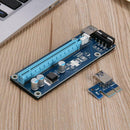 PCI-E 1x to 16x Mining Machine Extender Riser Adapter with 15Pin-4Pin Cable