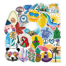 100Pcs Colorful Vacation Cute Stickers Scrapbook Suitcase Laptop Guitar Stick-OZ