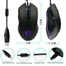 2X(Ergonomic Design Colorful Breathing Lights Wired High-End Advanced Gamin