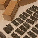 Arrive Strip Wooden Seal Hay Fever Rectangle Pattern  Decoration Crafts Q7J1