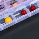 2Row 14Grid Portable Medicine Box Holder Storage Container Pill Case A